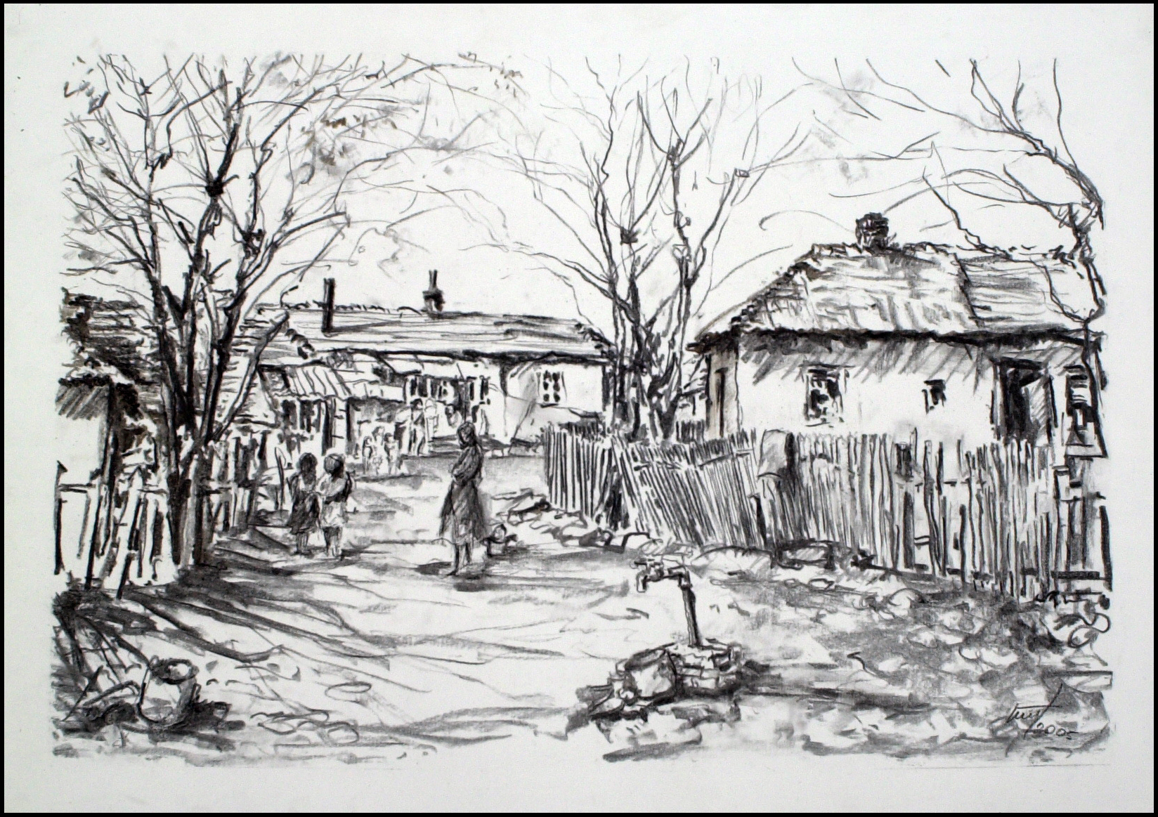 Лаврирани туш, 50x70, Крња, Боеми Старе Србије