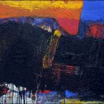 Између дана и ноћи, акрилик комбинована техника 93 x120