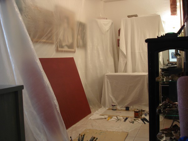 Имровизовани Срићев атеље за већа платна!