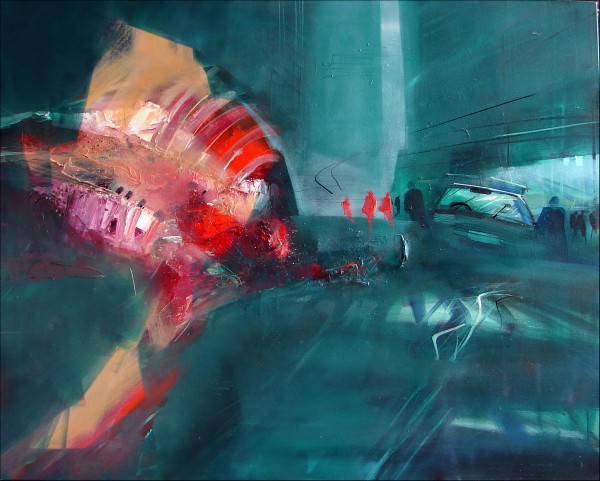 Урбани пејзаж, уље на платну 55x85