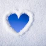 srce u snegu