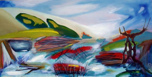 Уље на платну Милоша Игњатовића -Борачка река 