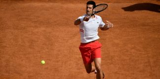Novak playing tennis